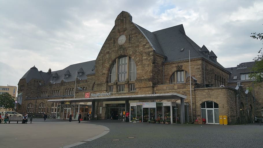 aachen, germany, stone, train, station, architecture, built structure, HD wallpaper