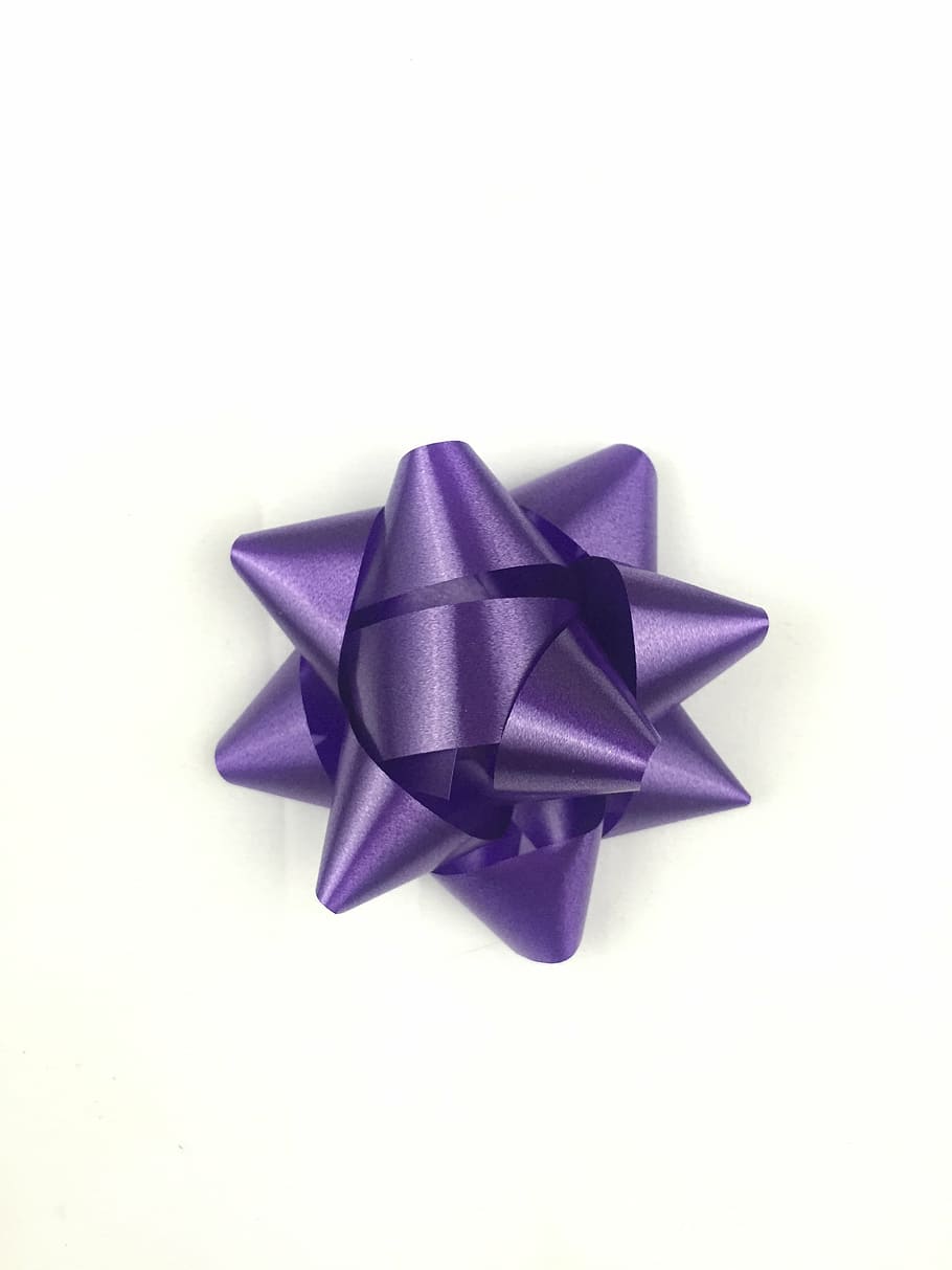 purple gift box ribbon, bow, present, holiday, christmas, celebration HD wallpaper