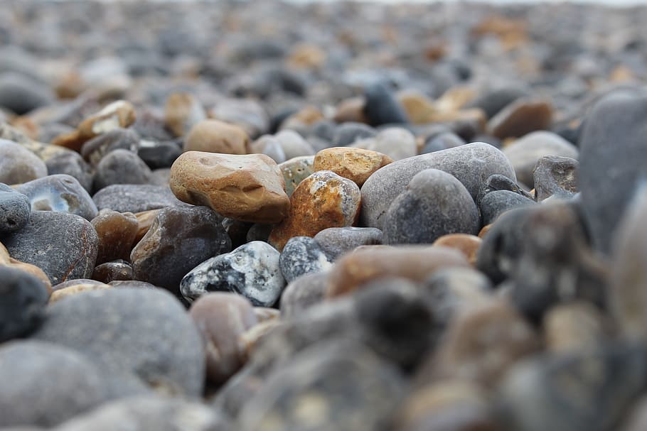 gallets, beach, macro, blur, solid, rock, selective focus, stone - object HD wallpaper