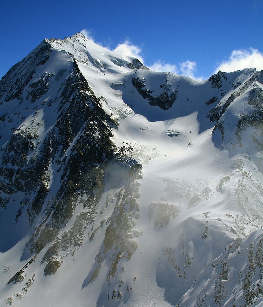 closeup photography of snow mountain, summit, winter, alpine HD wallpaper
