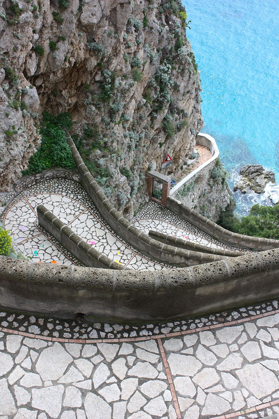capri, trail, sea, water, day, no people, nature, high angle view HD wallpaper