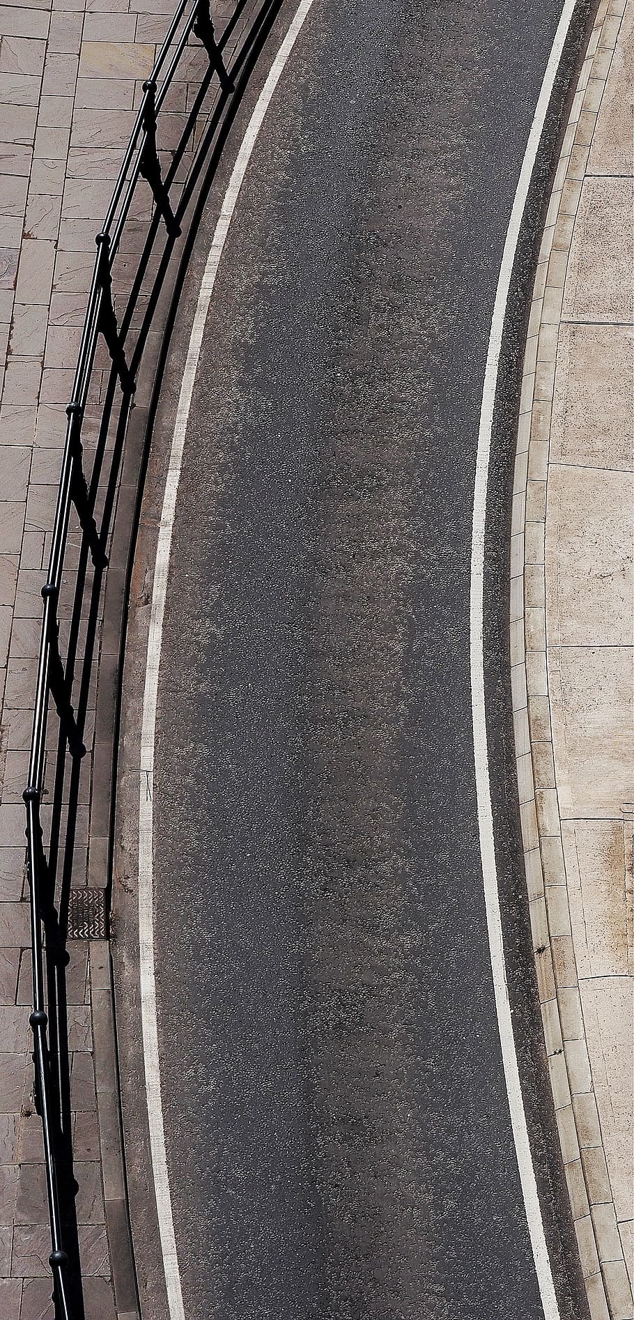 road, curve, bend, railing, tarmac, asphalt, radius, deserted HD wallpaper