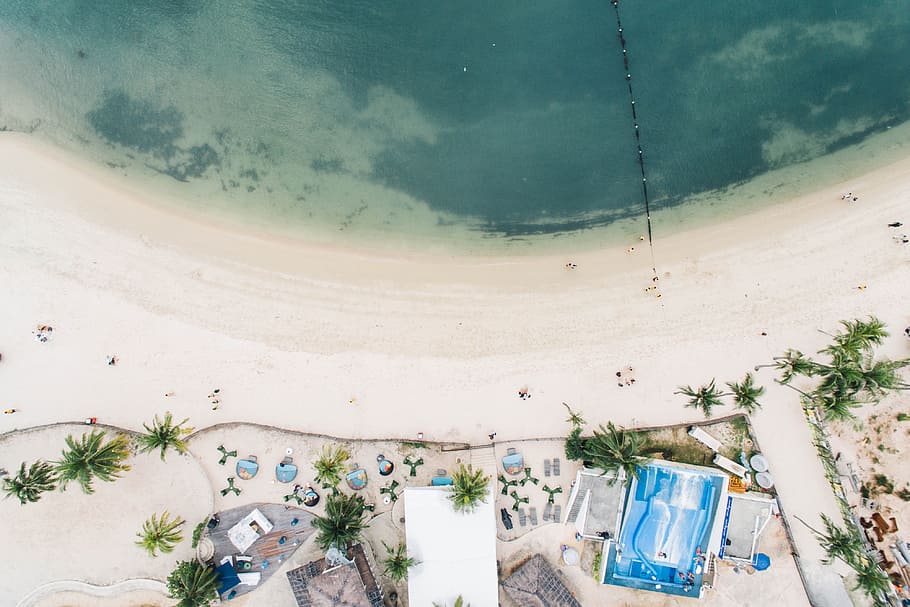 Hd Wallpaper Birds Eyeview Of Seashore Aerial Photography Of Beach