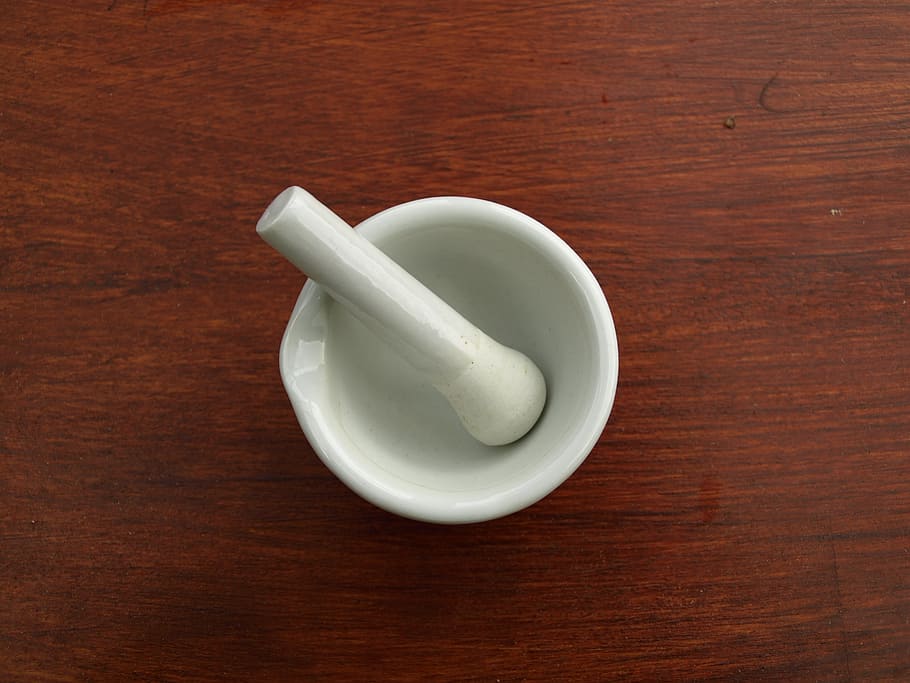 mortar, pharmacists mortar, pound, ceramic, pulverize, pulvérisation HD wallpaper