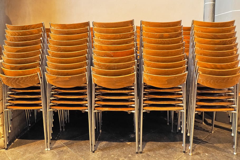 Chairs, Stacked, Layer, Pattern, colors of nature, stacked up HD wallpaper