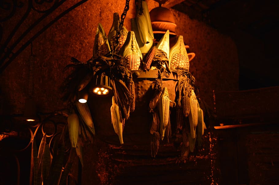 corn, rustic, indoor, rural, night, illuminated, no people HD wallpaper