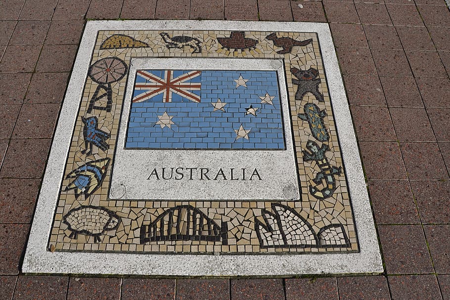 australia, team emblem, football, soccer, icon, country, sport