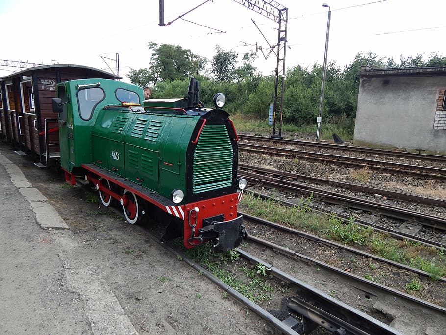 narrow-gauge railway, train, locomotive, historic vehicle, rails, HD wallpaper