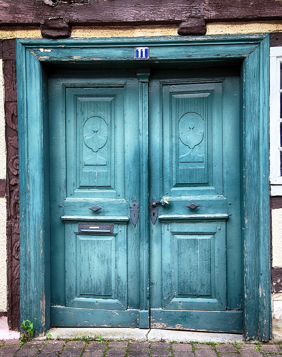 door, oak door, old, middle ages, input, places of interest, HD wallpaper