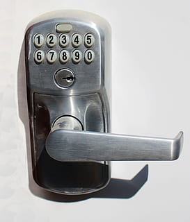 gray stainless steel digital deadbolt, Lock, Combination, Security HD wallpaper