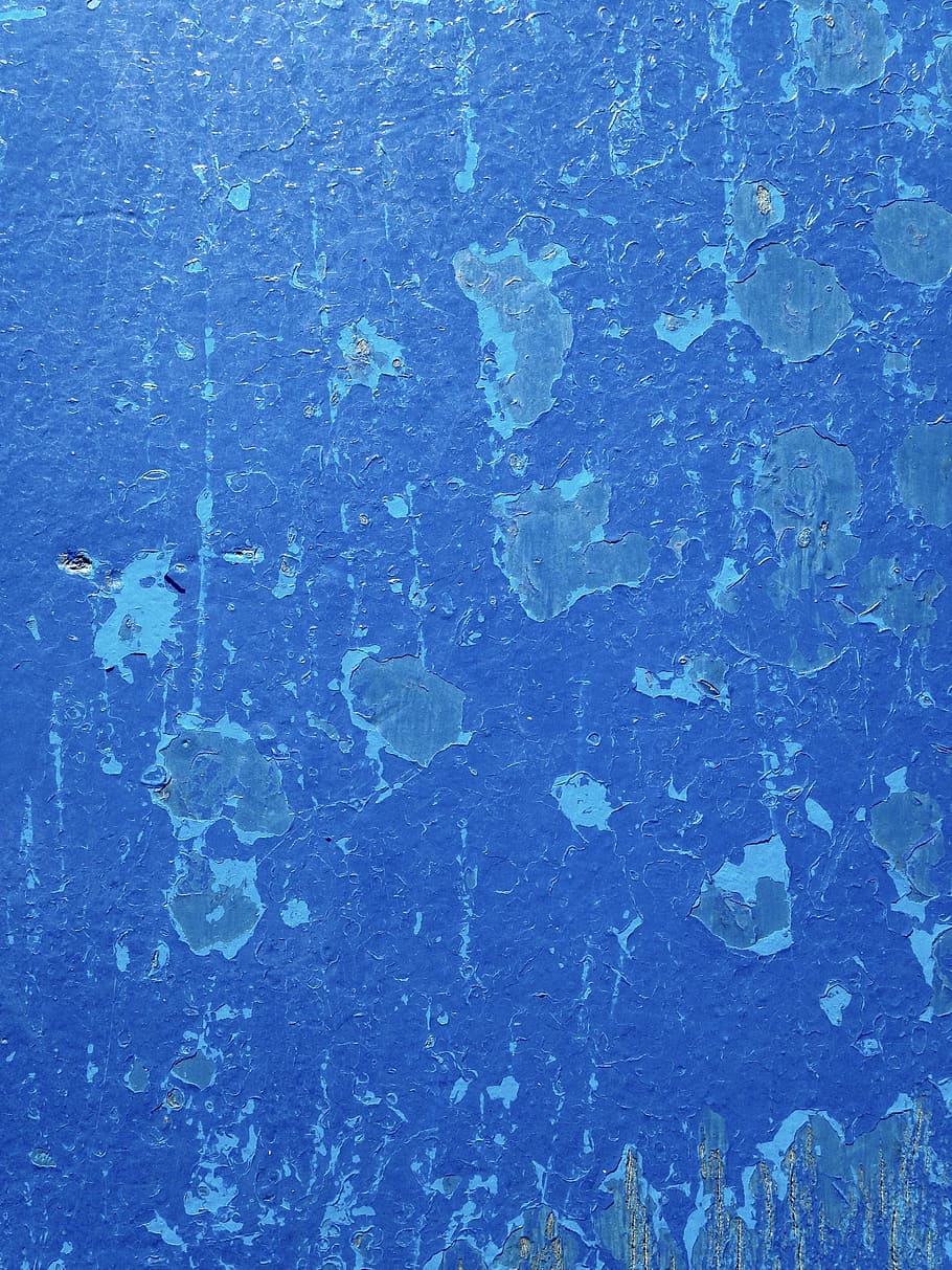 withered blue paint on wall, texture, painted, peeling, backgrounds HD wallpaper