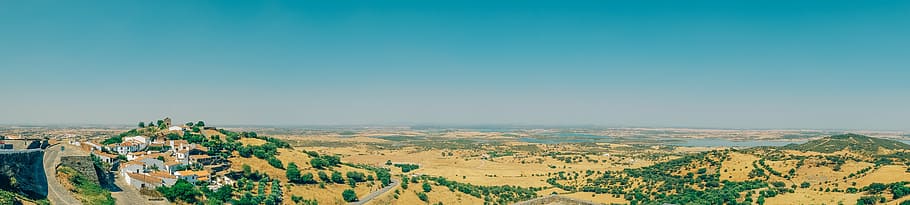 panoramic photo of land during daytime, landscape, aerial, view HD wallpaper