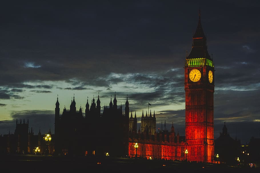 Big Ben in London at night, urban, city, houses Of Parliament - London, HD wallpaper