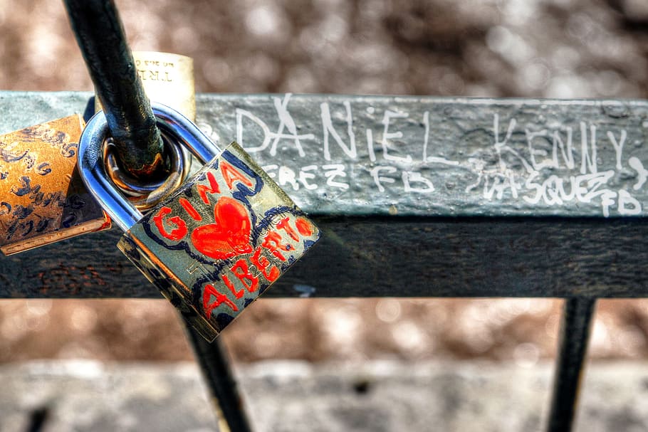 padlock, love, bridge, mapocho, santiago, love note, love forever HD wallpaper