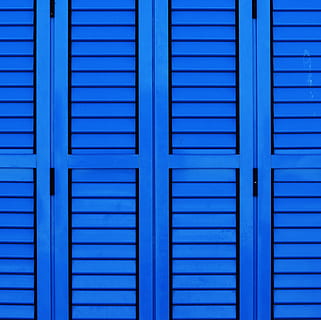 blue wooden cabinet, blue cabinet doors, louver, shutter, window shutter HD wallpaper