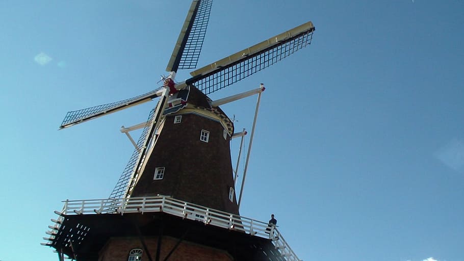 mill, sky, windmill, netherlands, pinwheel, architecture, fuel and power generation HD wallpaper