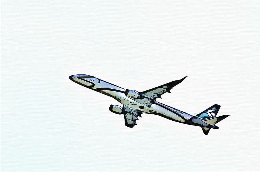 graphics, flying, take off, take-off, sky, pass, aircraft, air vehicle HD wallpaper