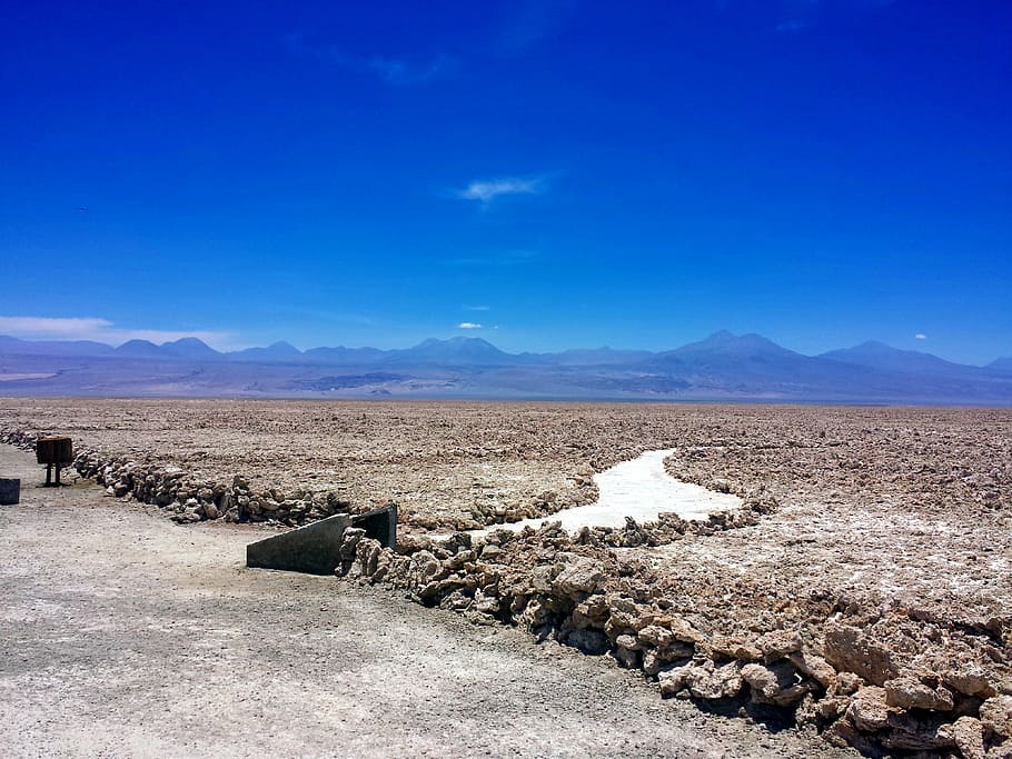 desert, salt, mountains, dry, salt lake, chile, south america, HD wallpaper