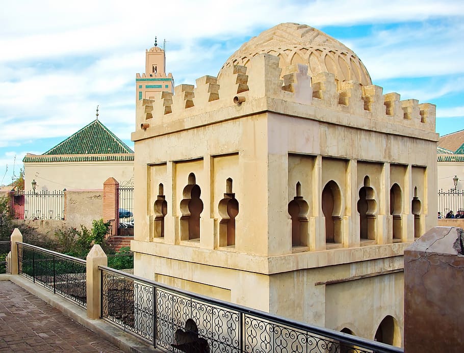 morocco, marrakech, mosque, monument, architecture, building HD wallpaper