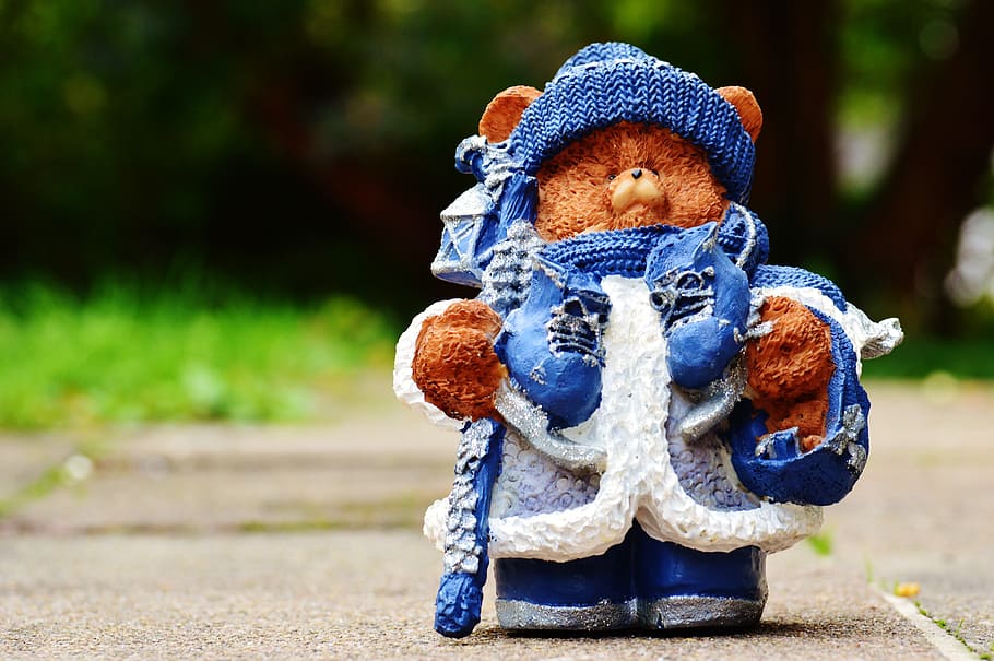 winter, bears, teddy, figure, wintry, deco, christmas, decoration HD wallpaper
