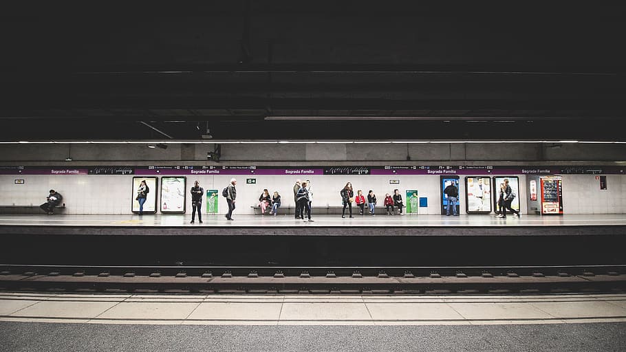 people, waiting, passengers, train, station, transportation HD wallpaper