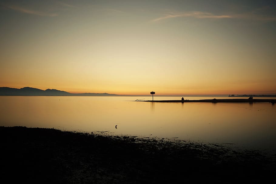 sunset, lake constance, landscape, sky, abendstimmung, dusk HD wallpaper