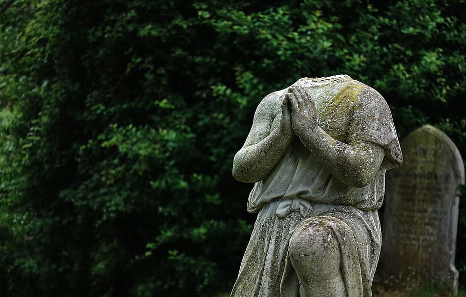gray concrete statue during daytime, Effigy, Headless, Memorial HD wallpaper