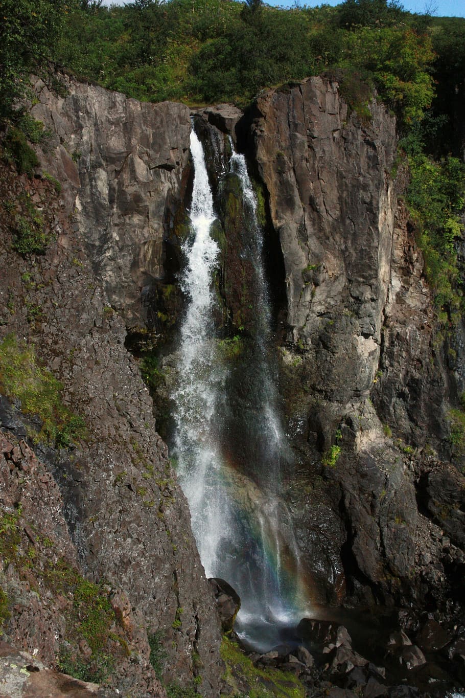skaftafell national park, dynjandi, waterfall, iceland, rainbow