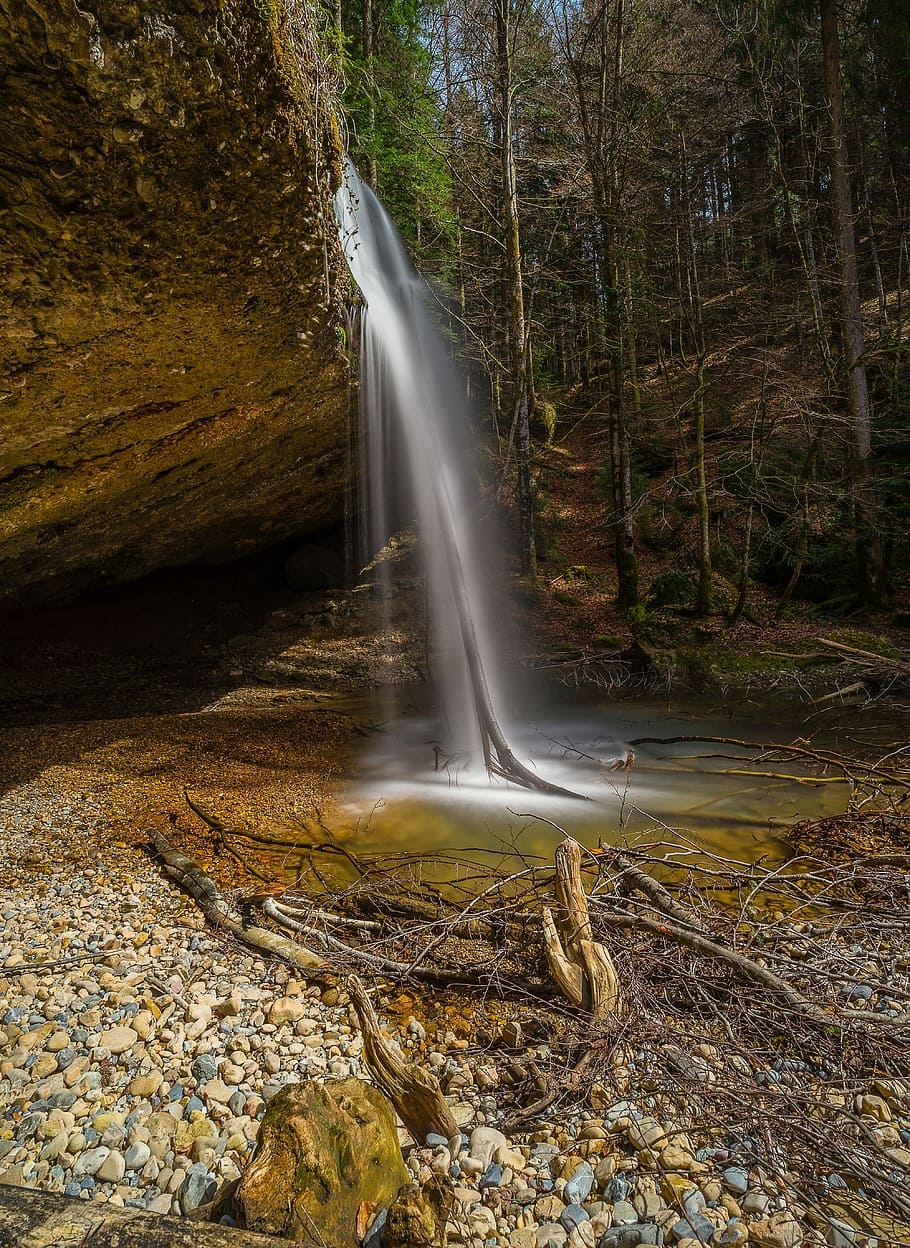 time lapse photography of waterfalls, nature, waters, river HD wallpaper