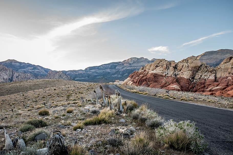 dirt road near rocks at daytime, nature, landscape, mountains HD wallpaper