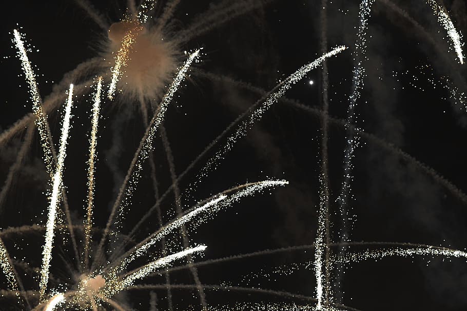 new year, firework, rocket, midnight, illuminated, celebration HD wallpaper