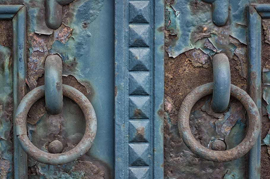 door, rust, copper, old, metal, vintage, antique, architecture, HD wallpaper