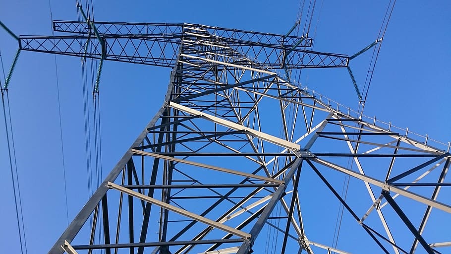 construction, electricity, tower, mast, fuel and power generation HD wallpaper