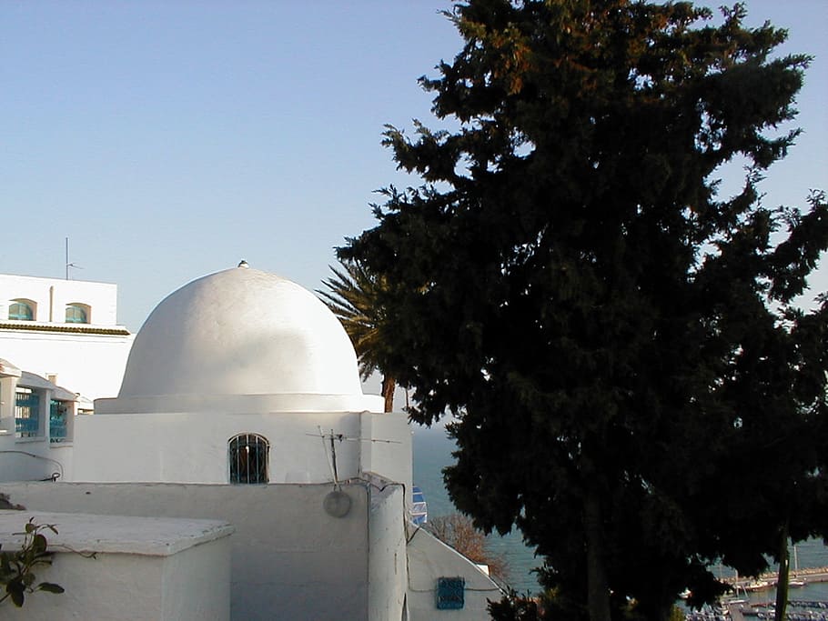 sidi bousaïd, tunis, dome, building exterior, architecture HD wallpaper