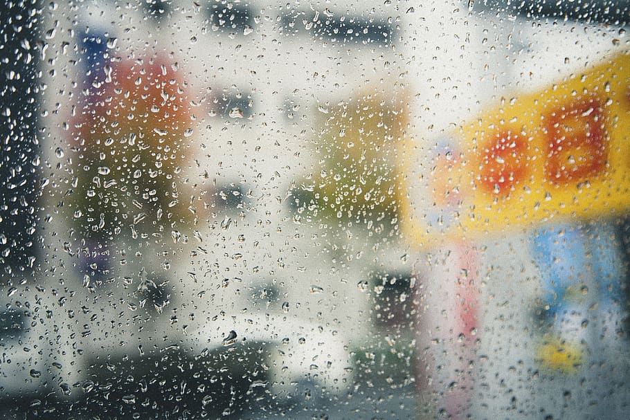 glass, windows, water, rain, wet, glass - material, transparent HD wallpaper