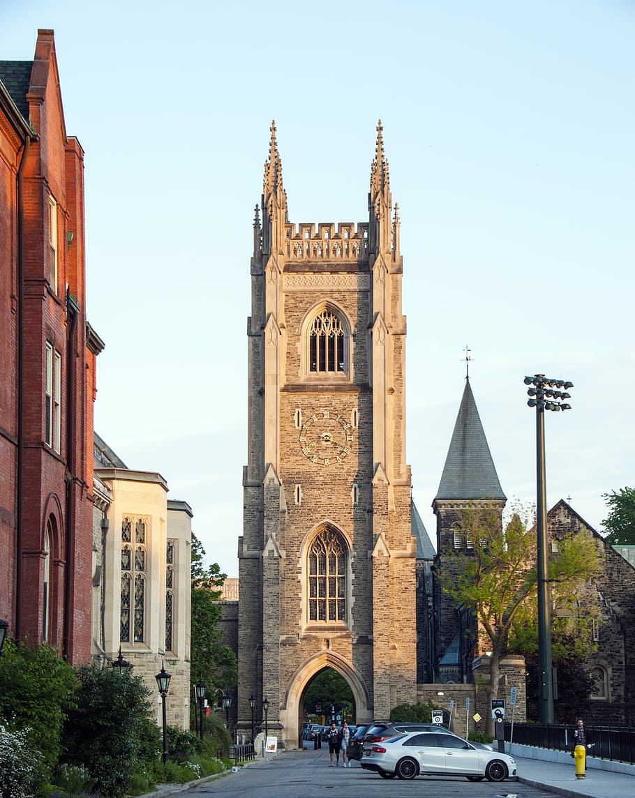 clock, tower, university, architecture, building, city, travel HD wallpaper