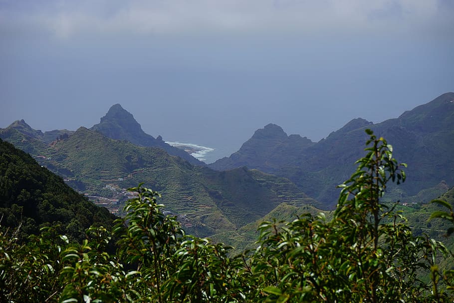 viewpoint, tenerife, añana salt valley mountains, canary islands, HD wallpaper