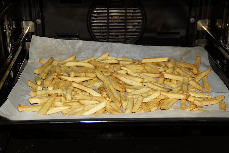 French fries on tray, Oven, Stove, Bake, frozen, kitchen, frozen product, HD wallpaper