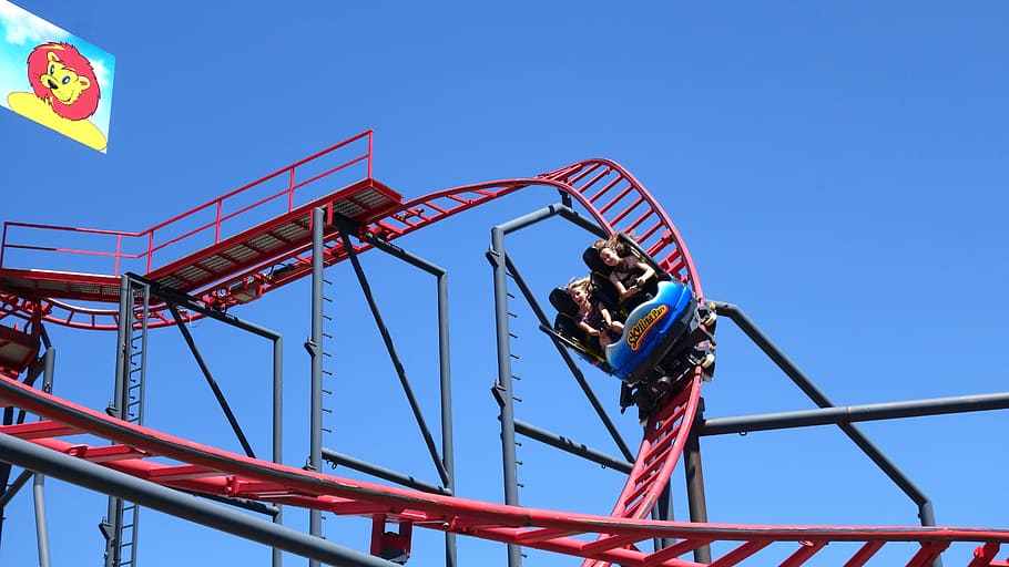 Roller Coaster, Fun, Theme Park, adrenaline, pleasure, speed HD wallpaper