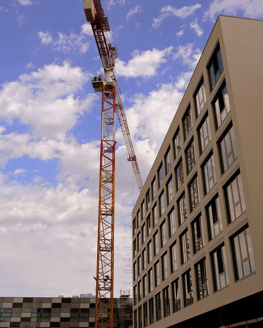 crane, construction, palazzo, building, architecture, restructuring HD wallpaper