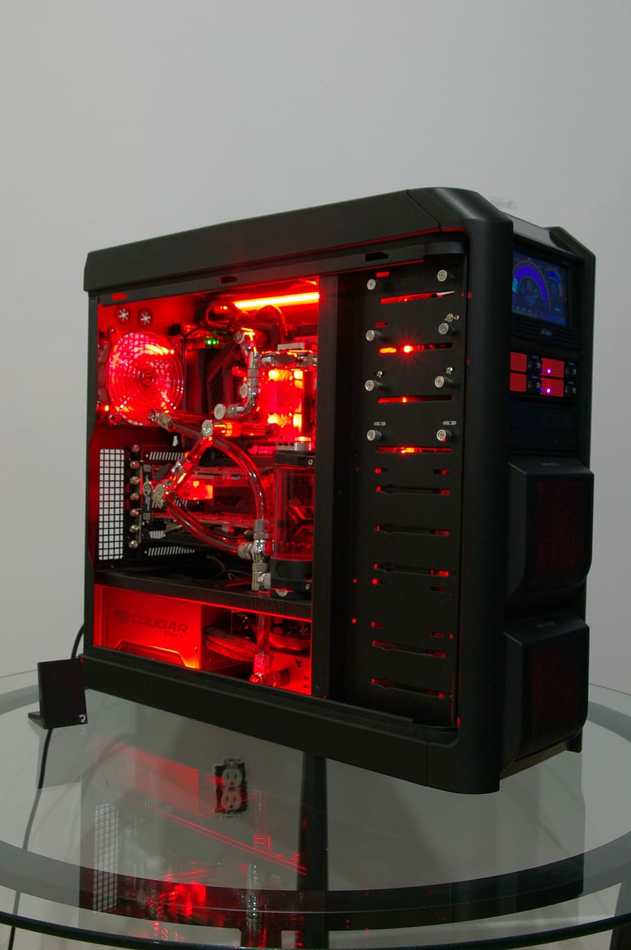 Computer, Watercooled, Gaming, red, no people, industry, indoors HD wallpaper
