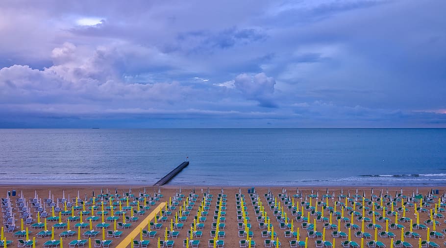 jesolo, venice, veneto, italy, jetty, beach, holidays, caorle