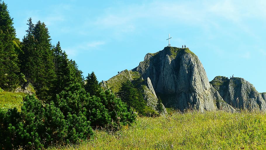 Climbing, Tegelberg, branderschrofen, south side, mountain, HD wallpaper
