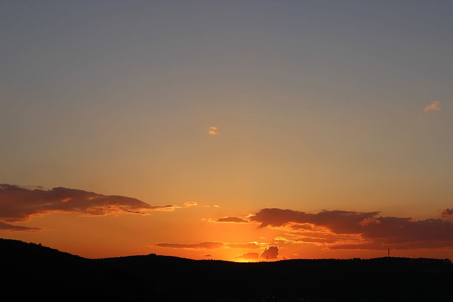 sunset, sky, nature, beauty in nature, silhouette, scenics - nature HD wallpaper