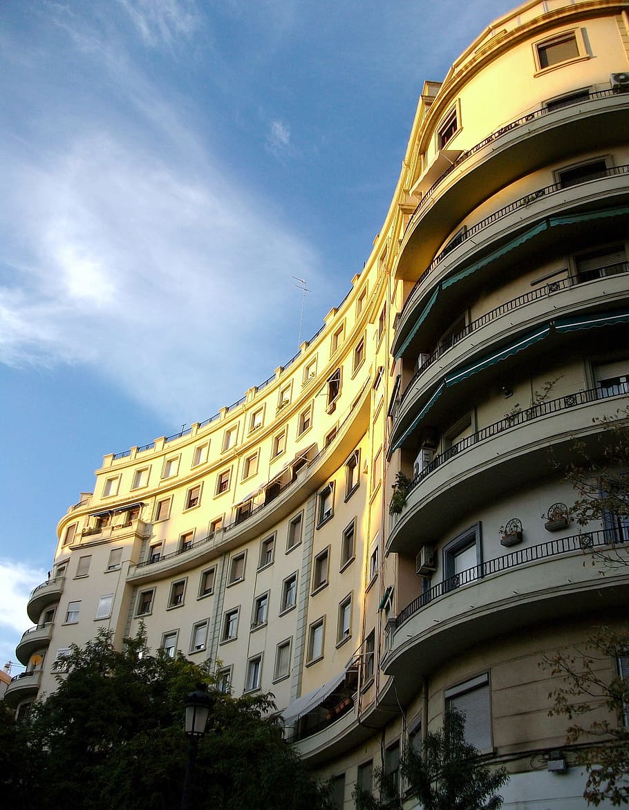 Valencia, Spain, Clouds, Building, sky, architecture, urban HD wallpaper