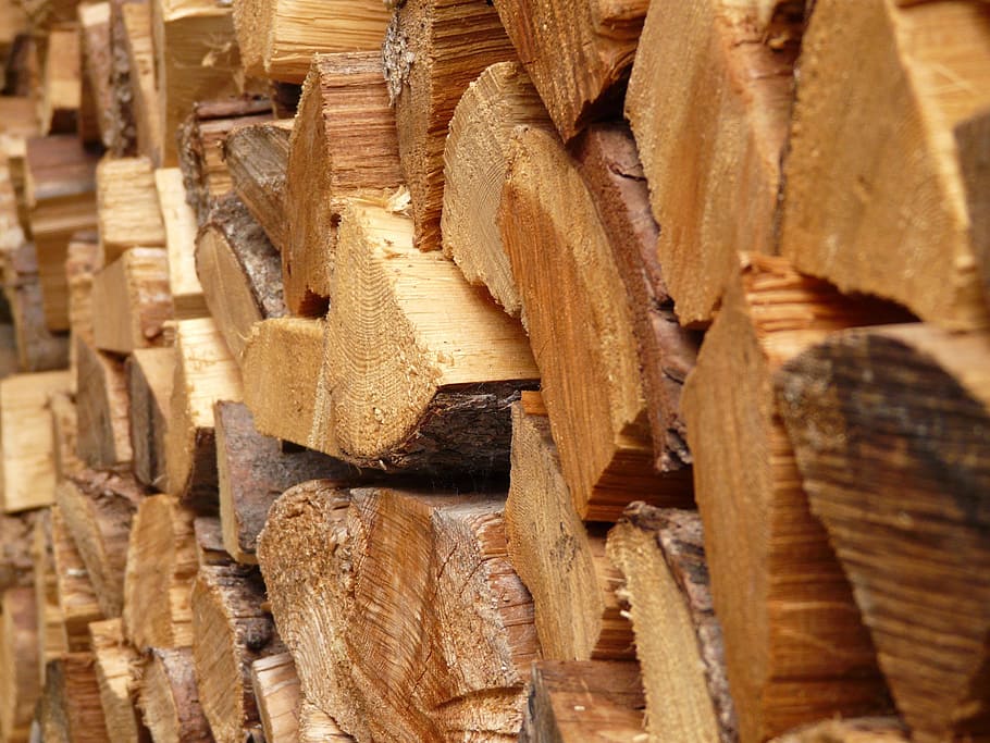 wood, holzstapel, firewood, log, heat, growing stock, wood - material, HD wallpaper