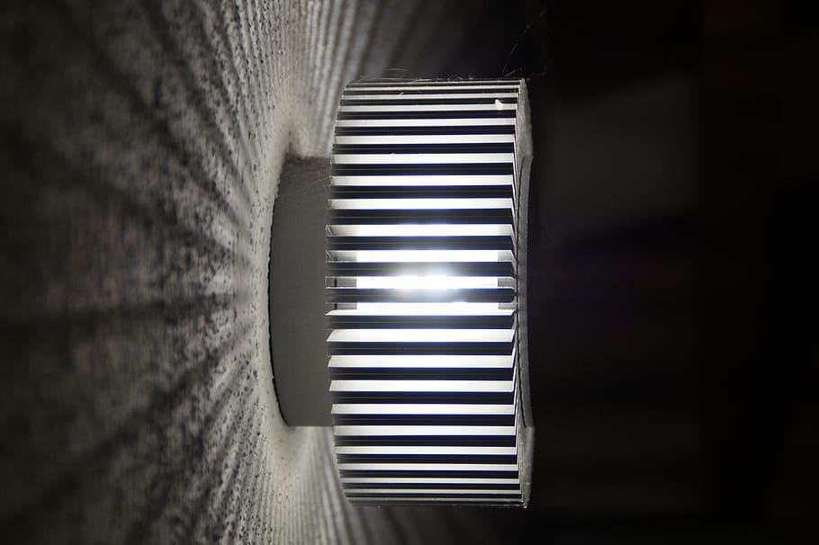 gray and black lamp, light, shadow, black and white, contrast HD wallpaper