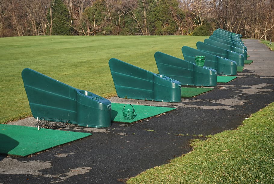 Golf, Driving, Range, Sand, Trap, Sports, golfing, green color HD wallpaper