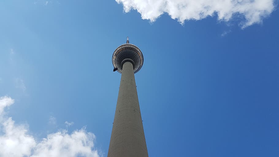 berlin, capital, tv tower, high, building, sky, alex, alexanderplatz HD wallpaper