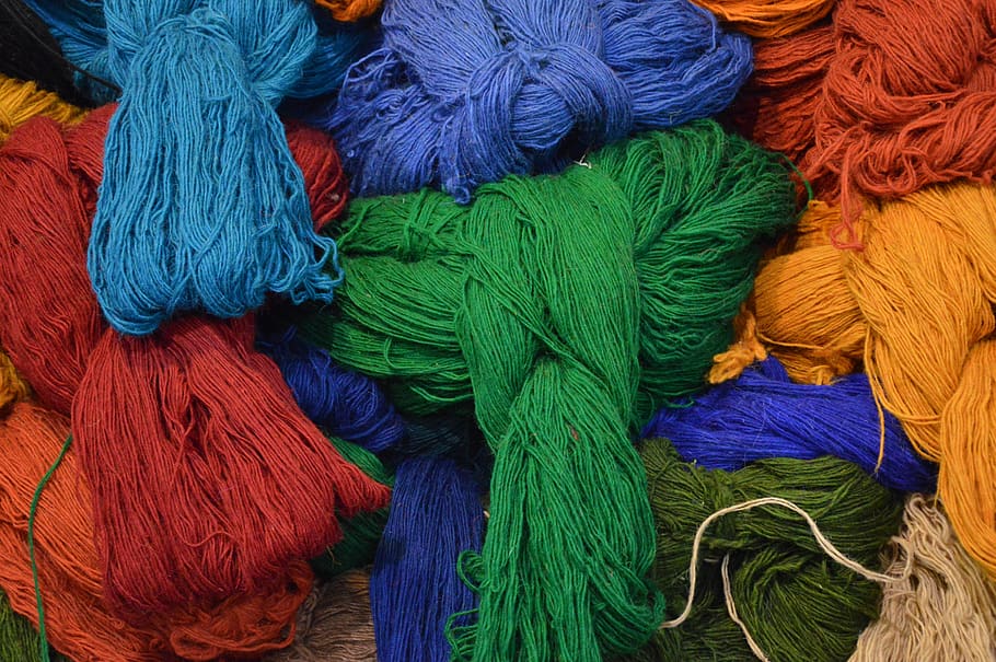 thread, wool, handmade, hand labor, textile, multi colored HD wallpaper